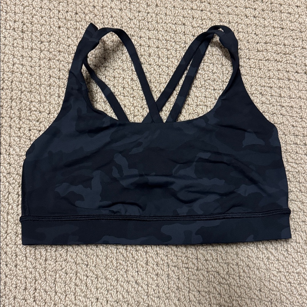 Lululemon Energy Bra Incognito Camo Multi Grey Size 6 - Picture 2 of 5